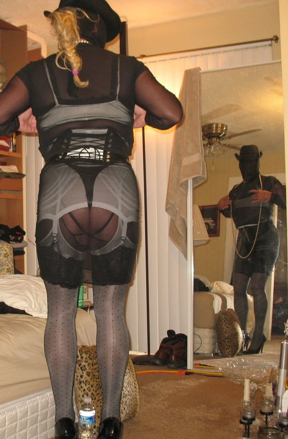 Transparent - The Skin of Dee - Sheer Black Silk &amp; FF Nylons #16