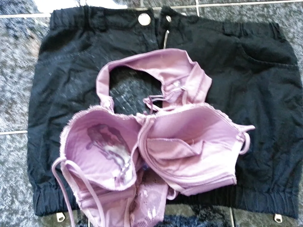 Miniskirt panty and bra #12