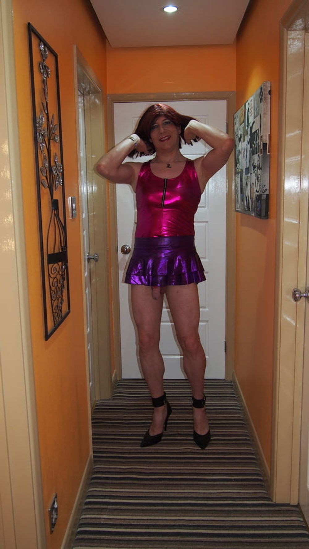 Sissy Lucy posing in purple #43