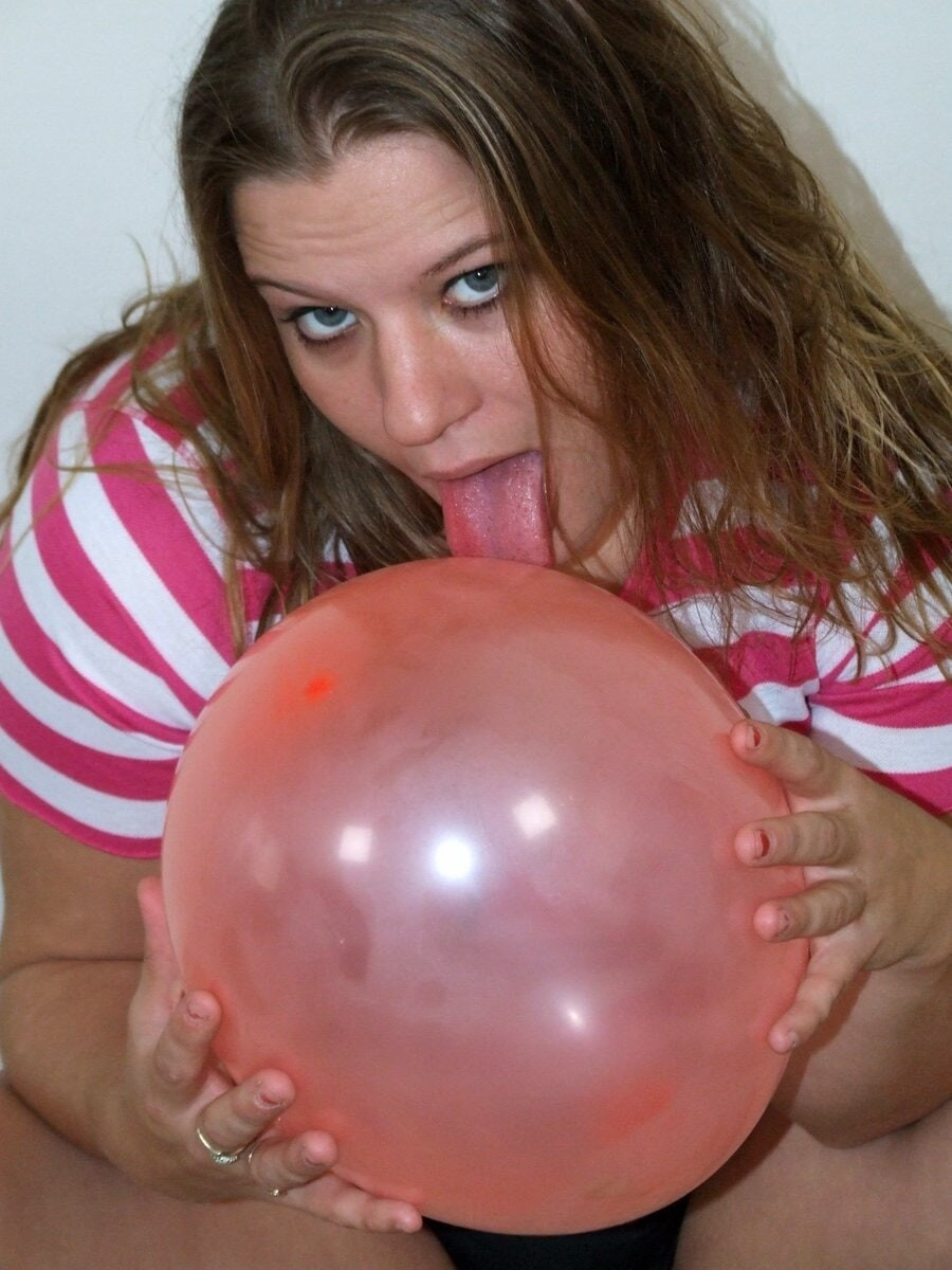 Christy Heart playing with Balloons