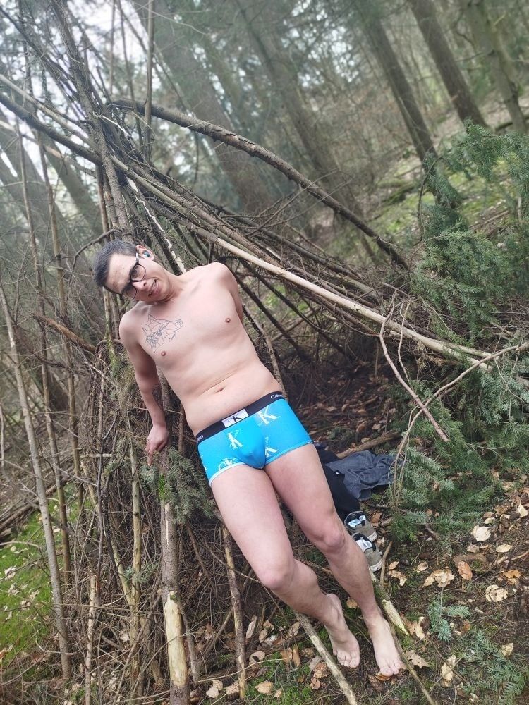 I'm nude on a perch in the forest  #12