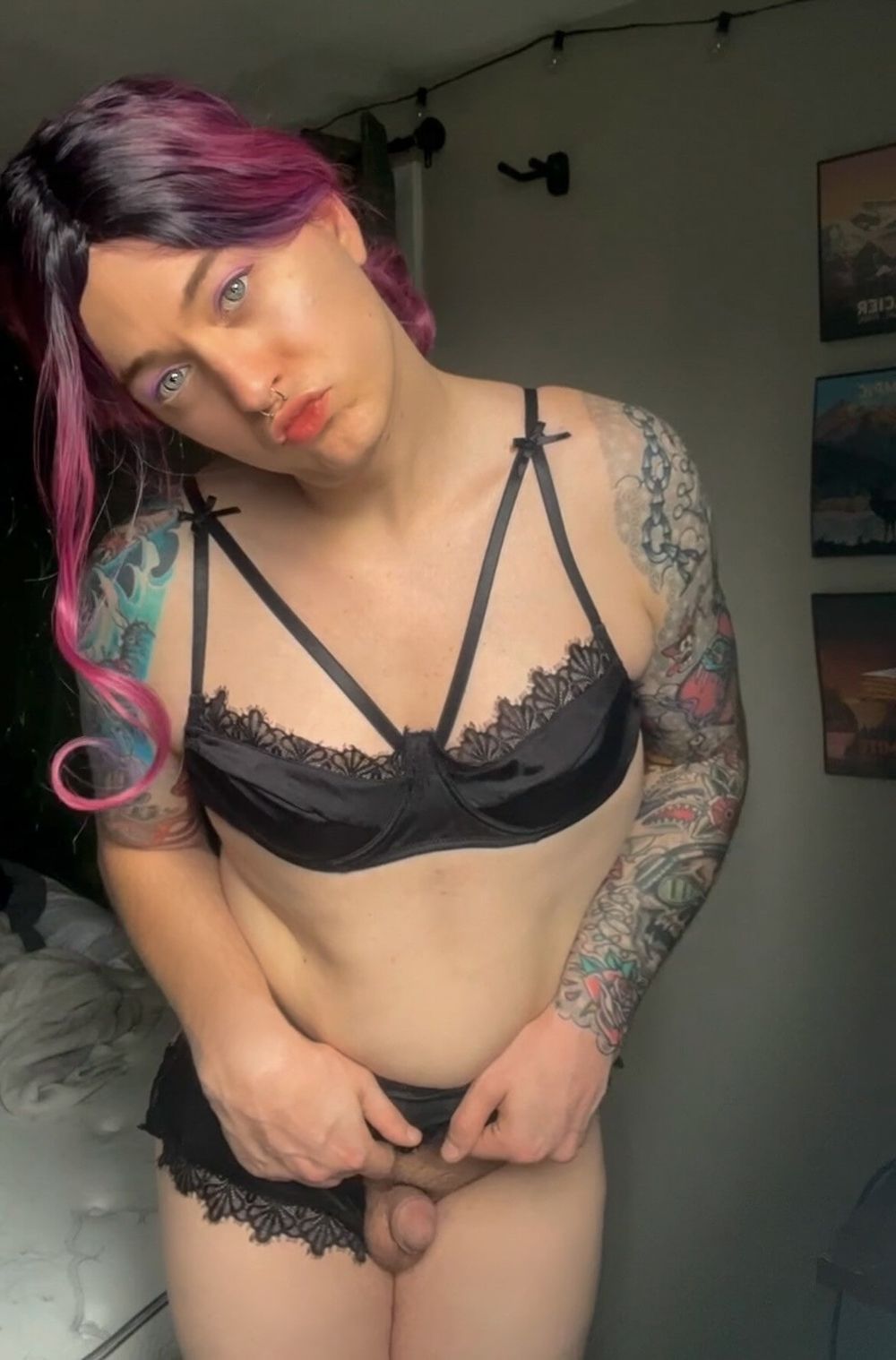 Pretty tattooed amateur femboy #15