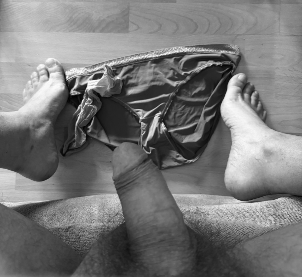 Hairy Oldie 87 - Jerking with Pantie and Nylon from Neighbor #7