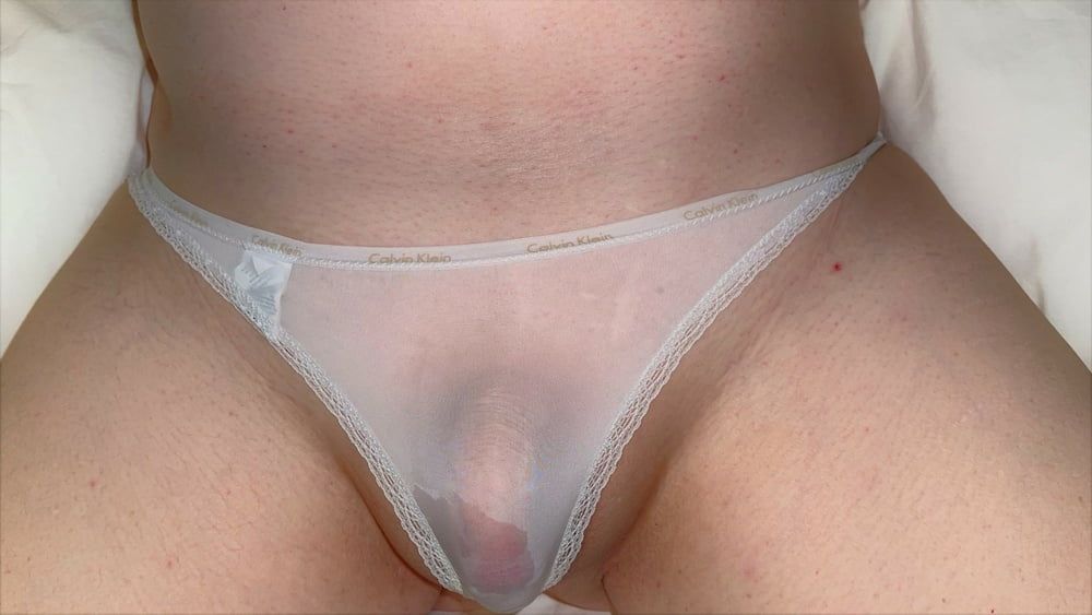 White see through C.K thong #31