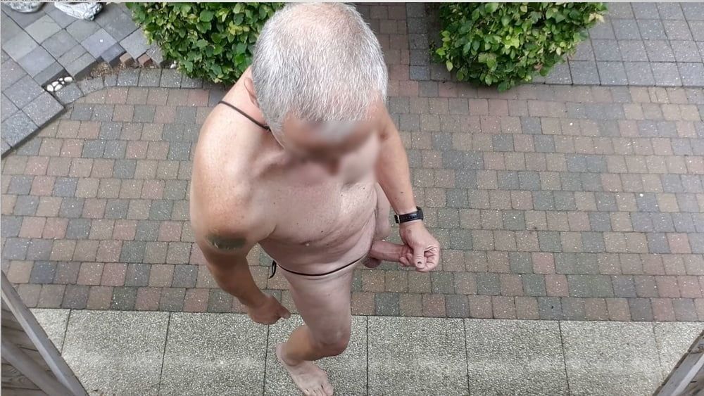 public outdoor exhibitionist bondage jerking show #7