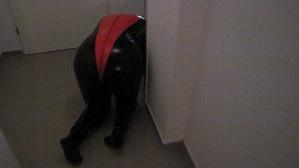 Petplay in latex suit ... #8