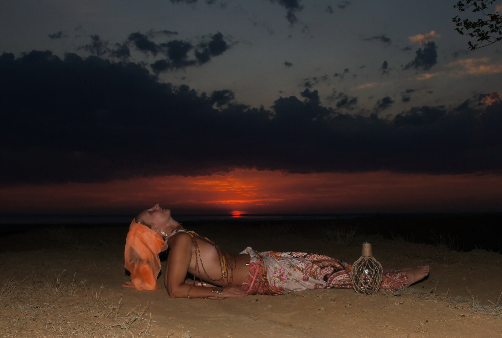 With a jug in the sunsetting sun #45