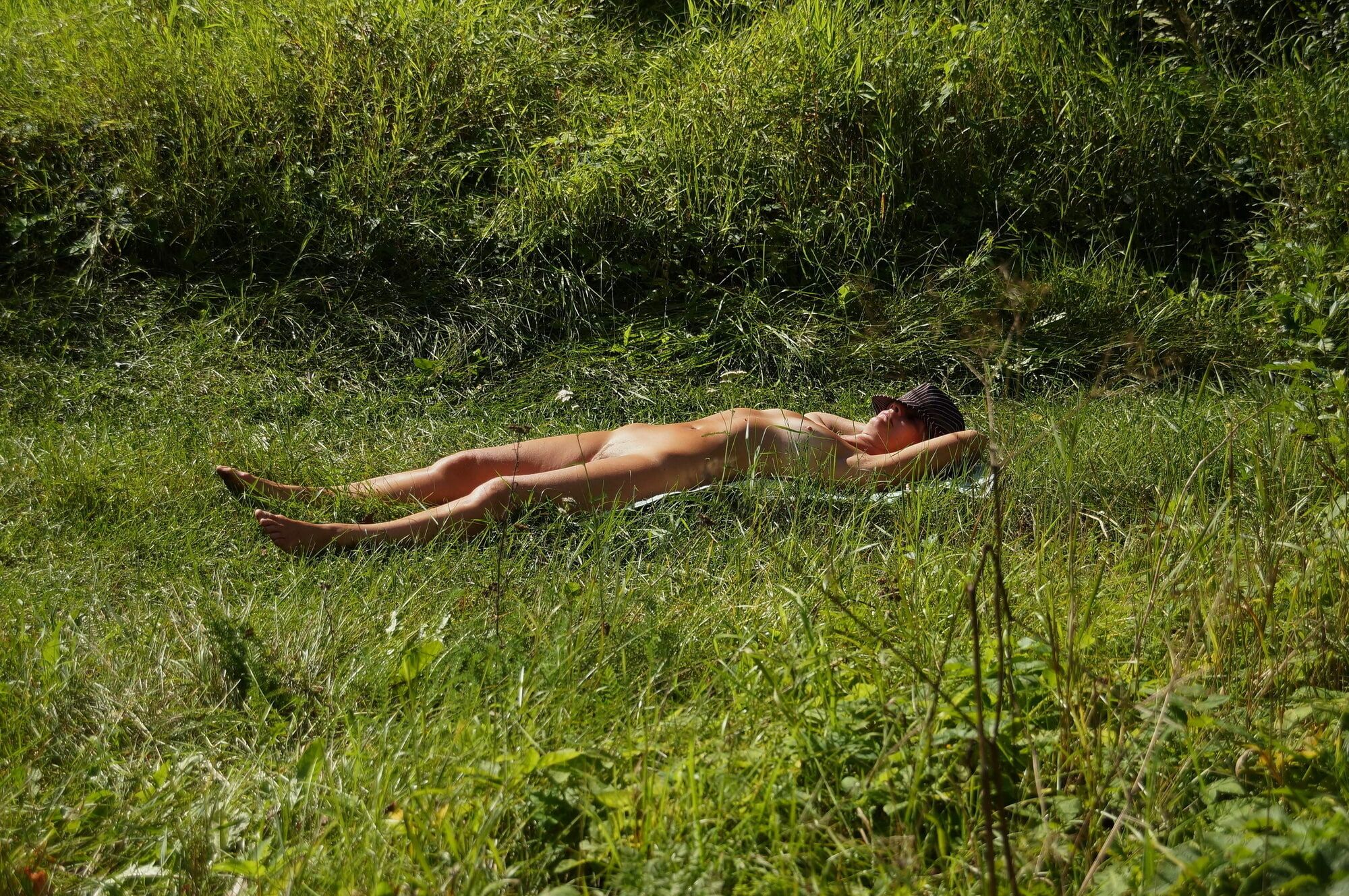 Nude on green grass #22