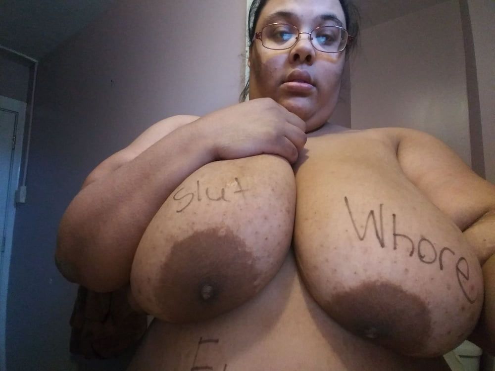 Dumb SSBBW Slut Jessica Jones&#039; Bodywriting  #50