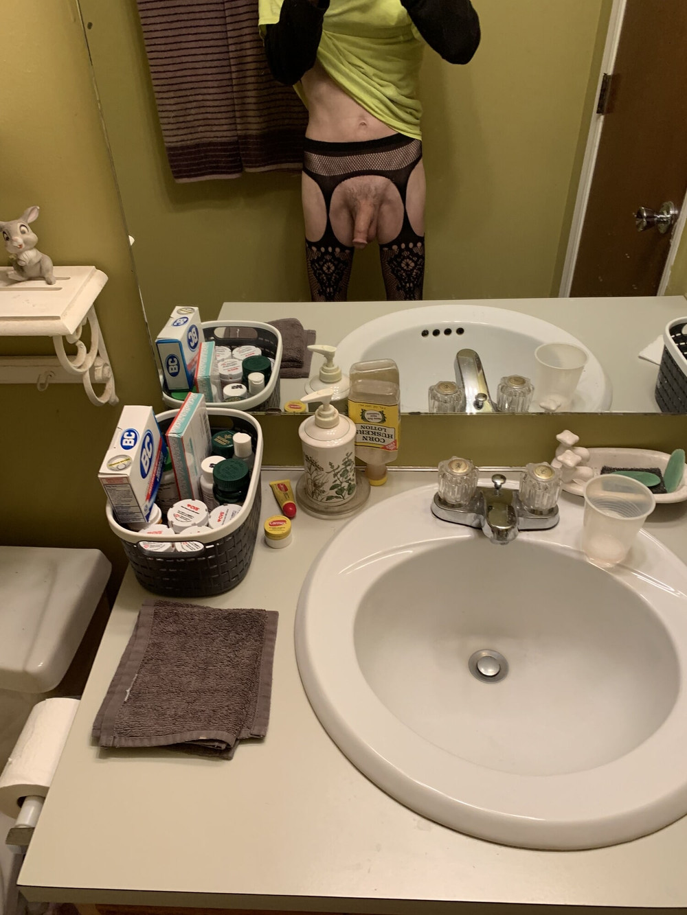 My new sissy stocking with my small cock  #2