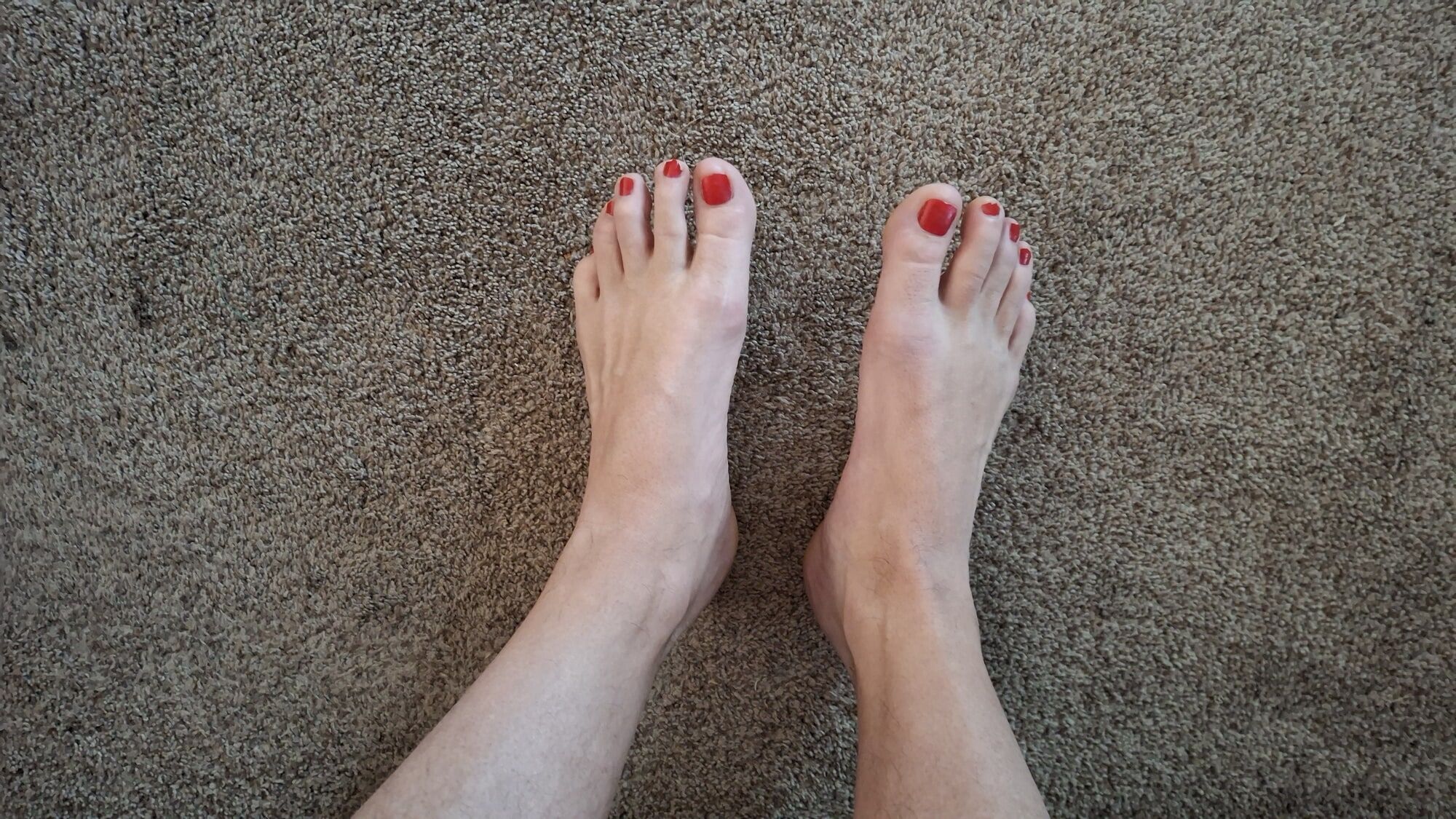 My toes painted red #11