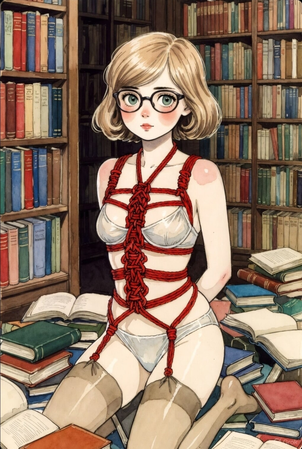 Pixwhores Experimental Enhanced: Watercolour fantasies #16