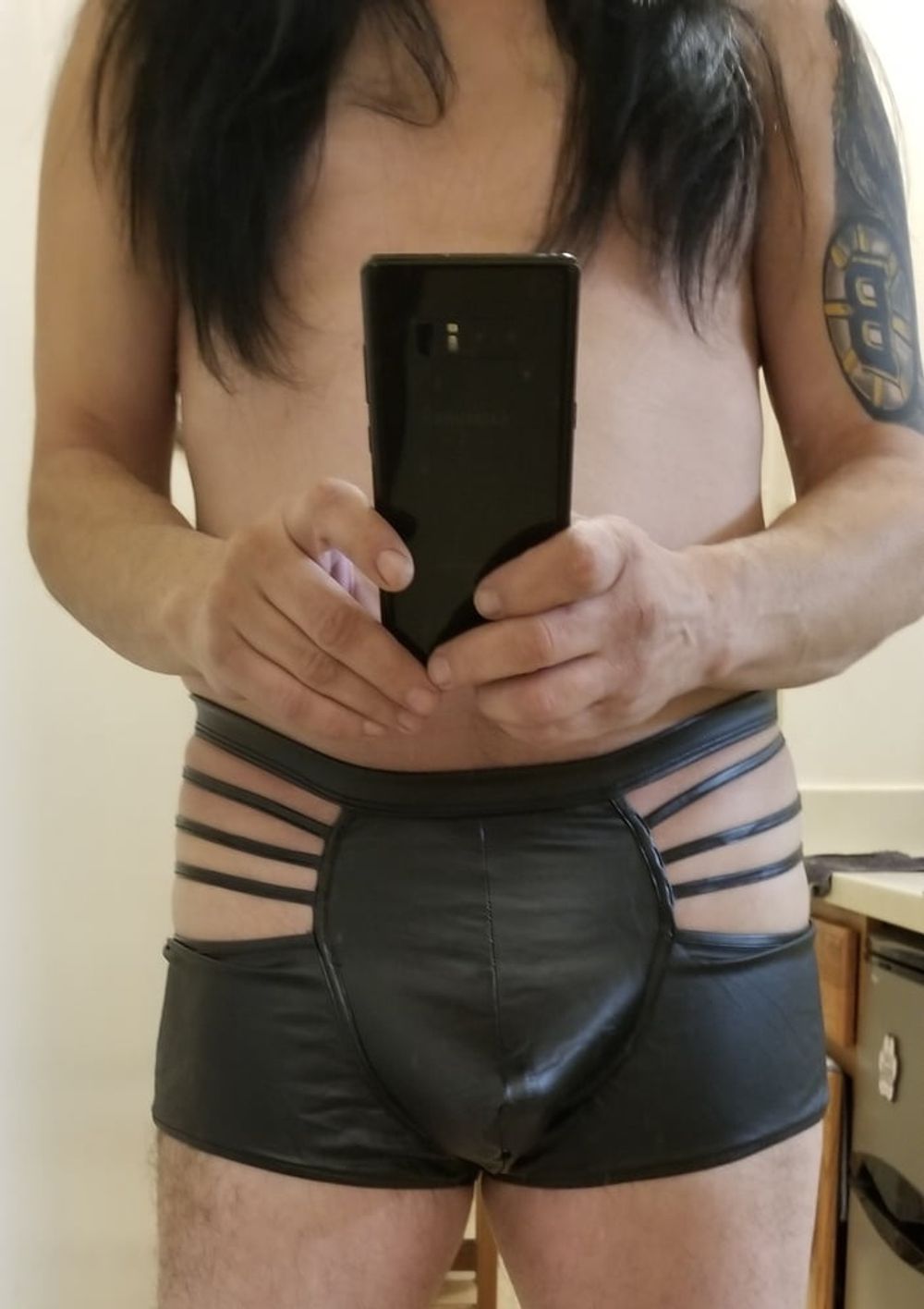 black boots n leather undies #9