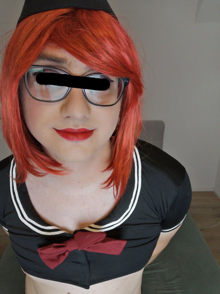Red haired navy officer sissy #9