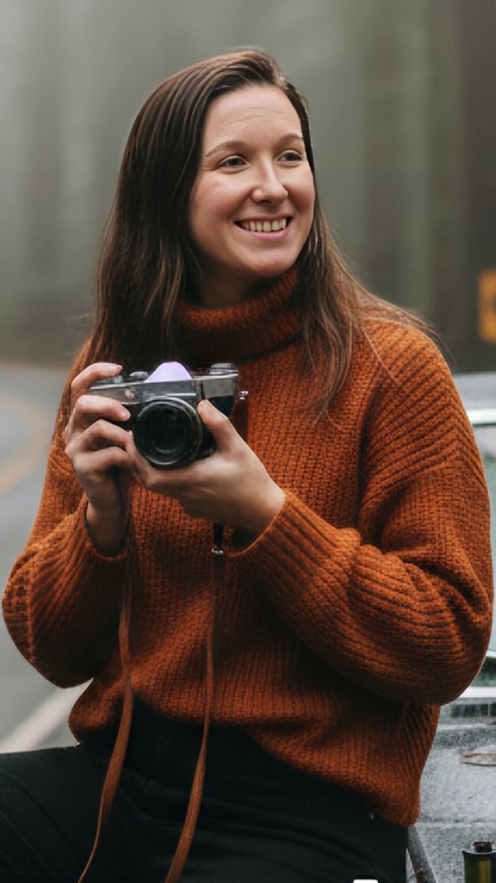 I posed in orange sweaters and nude for my 61f Arab mistress #8