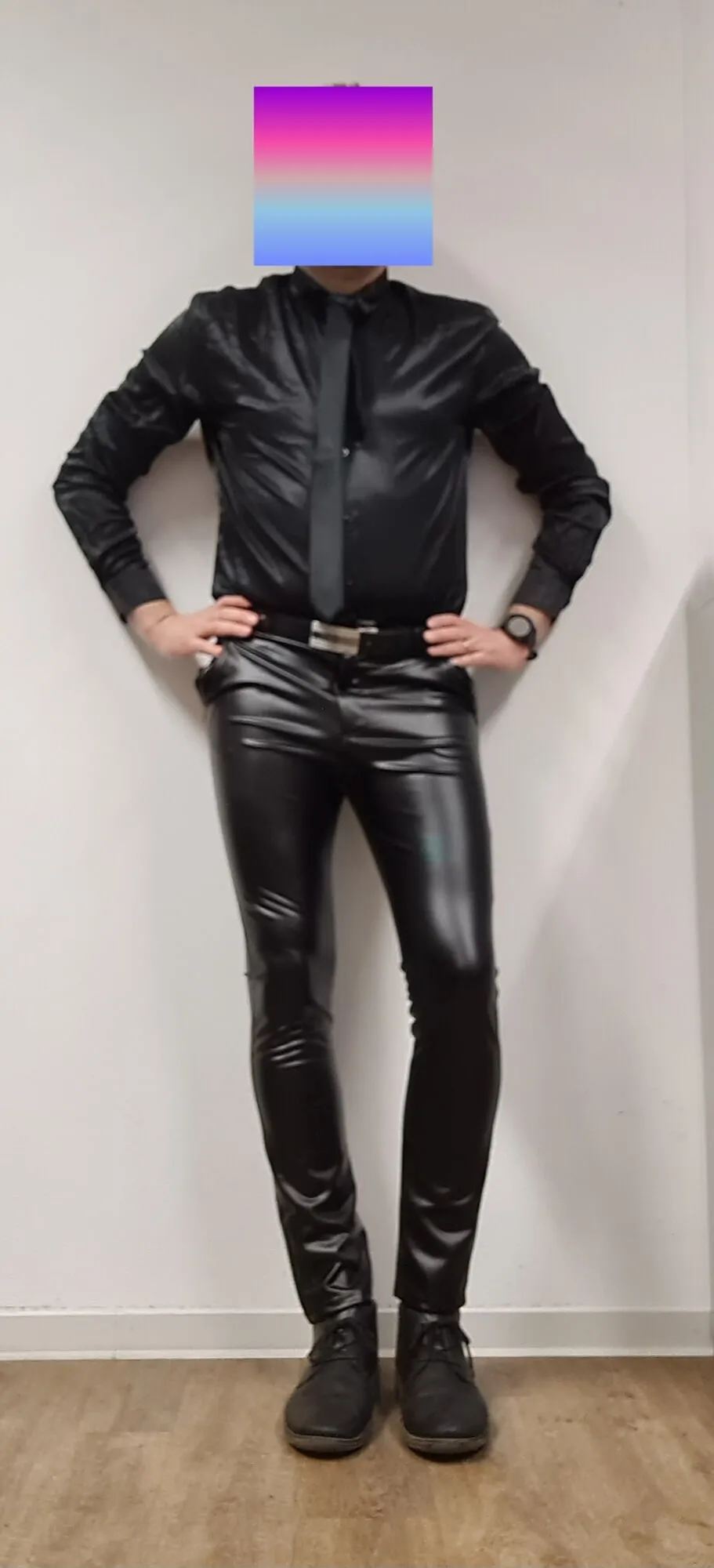 Gay in leather and satin #13