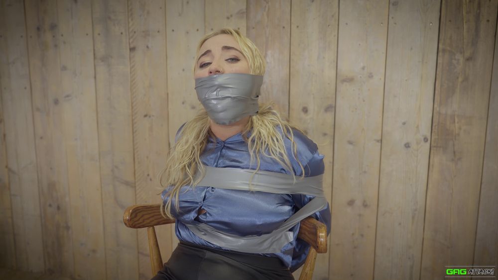 Zoey ziptie - Tape Bondage &amp; Tape Gagged ( GagAttack.NL )