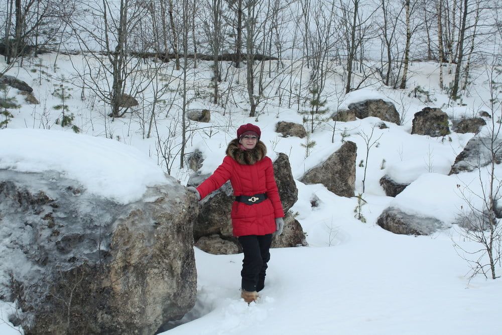 Naked on the Snow in Quarry