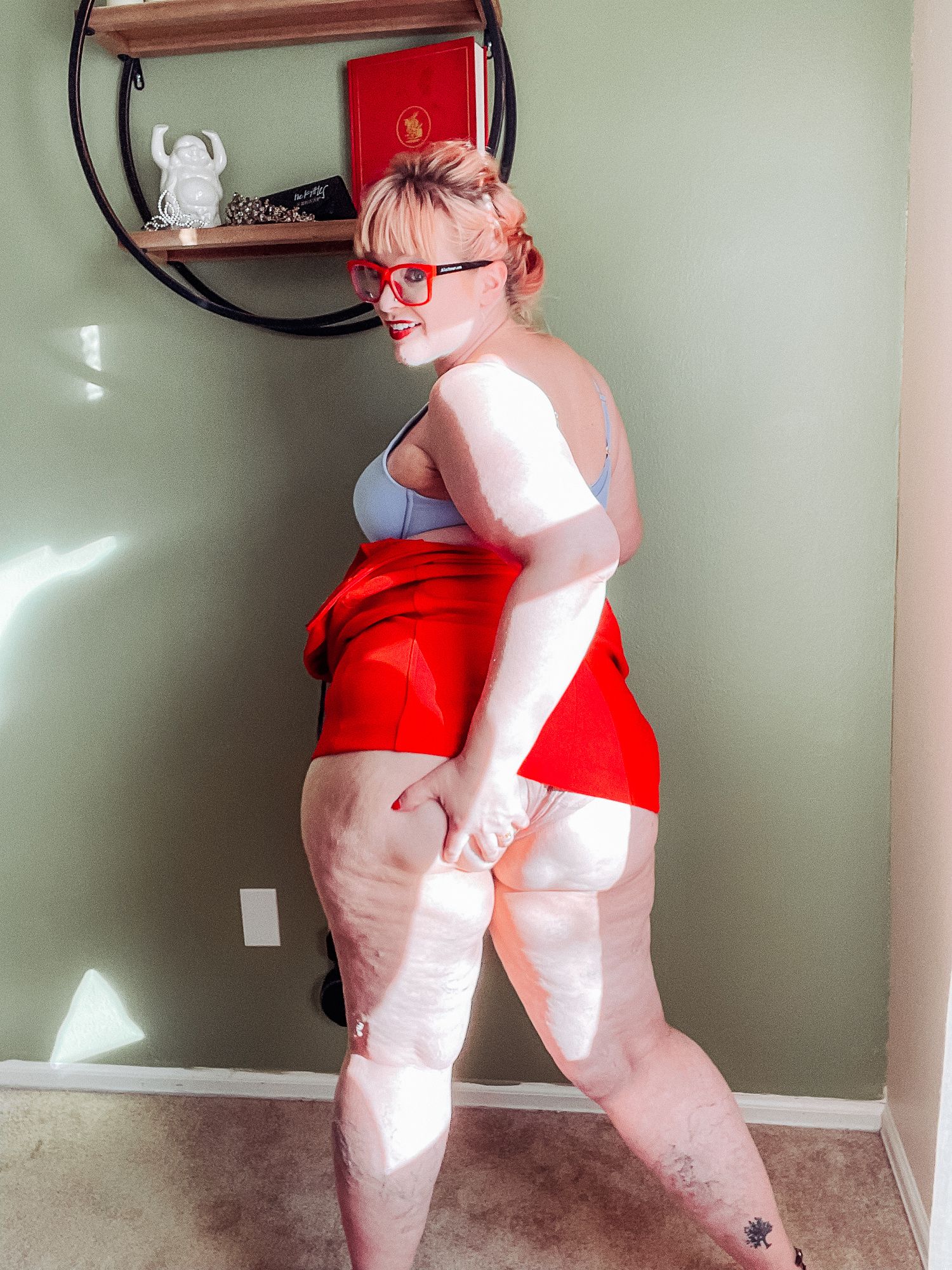 Red Dress and heels on your favorite BBW #16