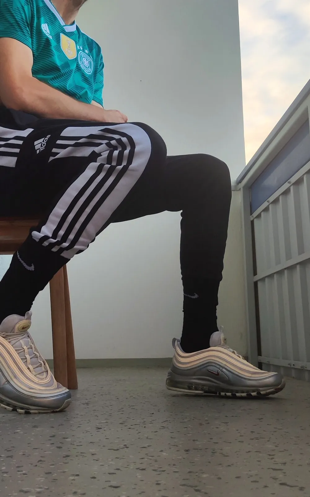 (GER) SubBoy in black Nike CrewSocks &amp; white AirMax97 &amp; Jock #38