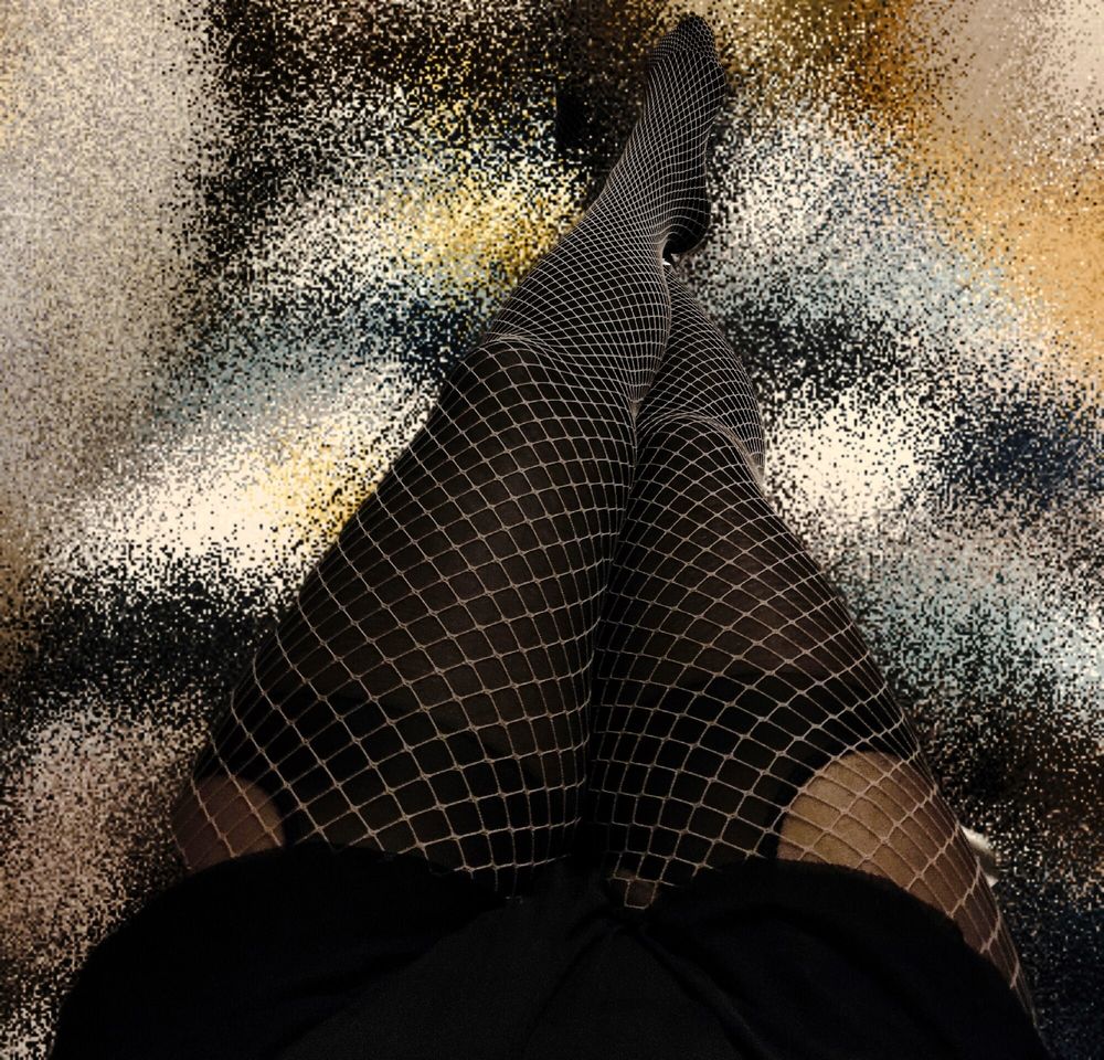 Black tights with mesh #15