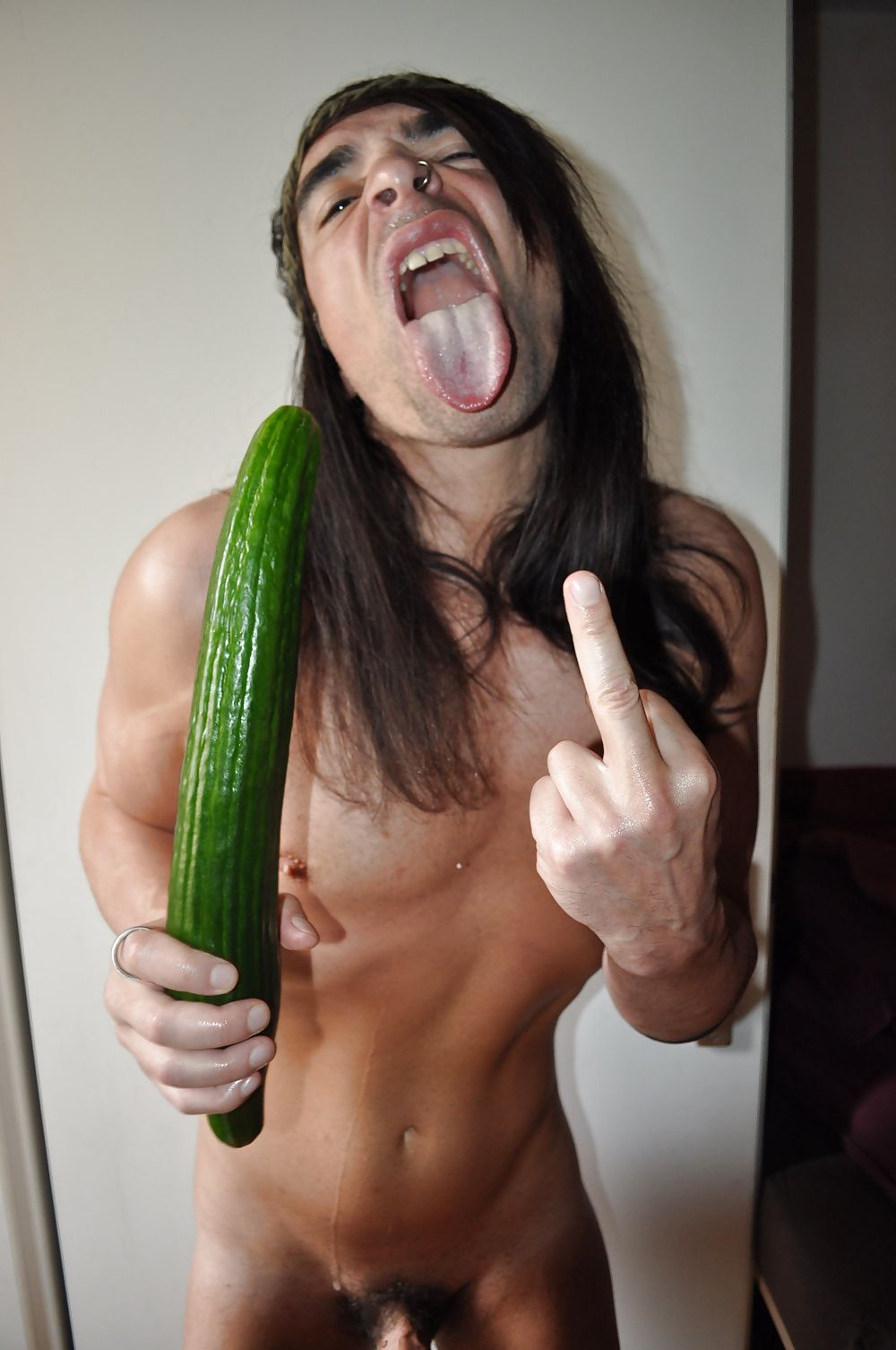 Tygra gets off with two huge cucumbers #33