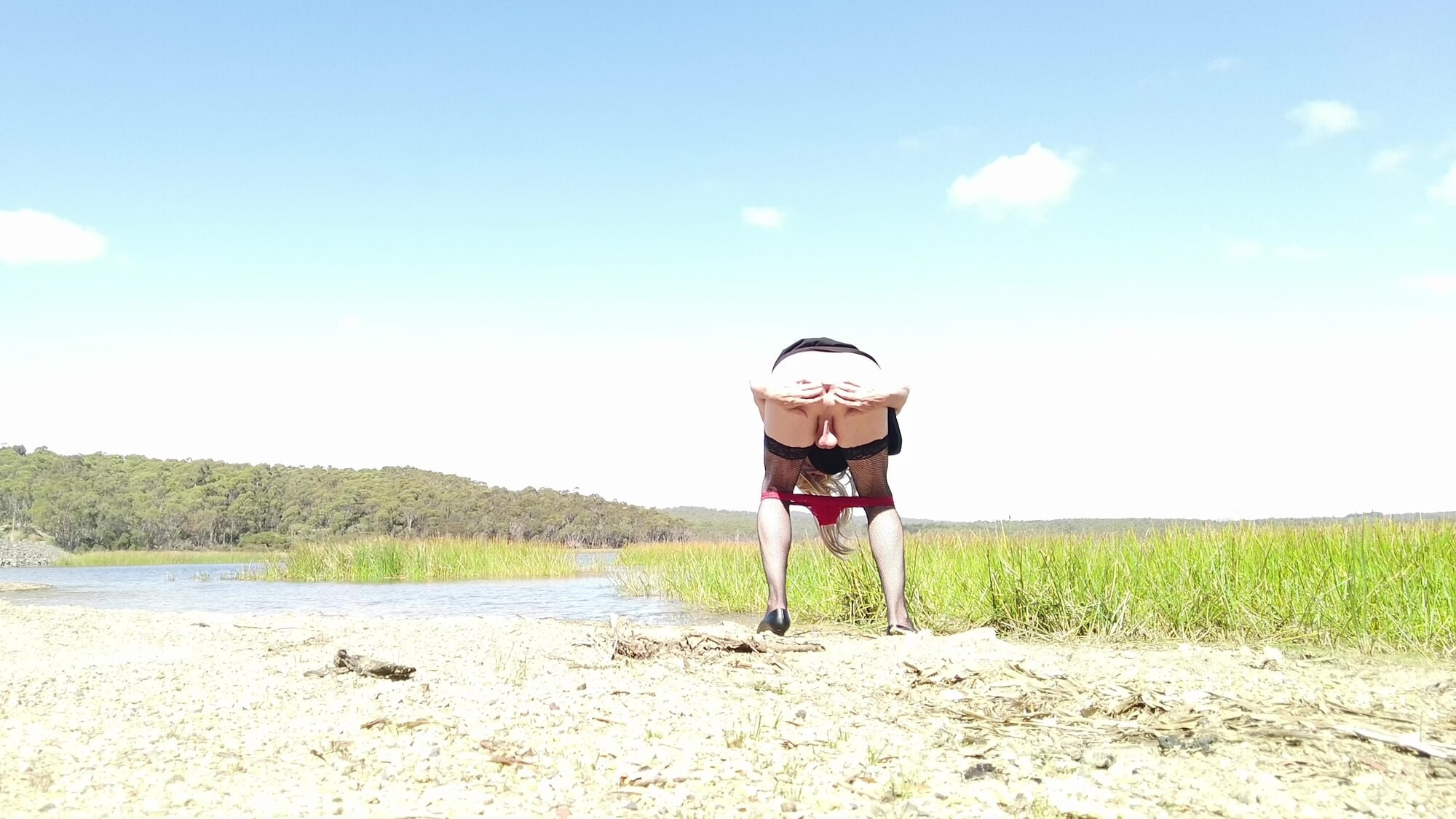 Crossdress Roadtrip - Lakeside Pantie drop #12