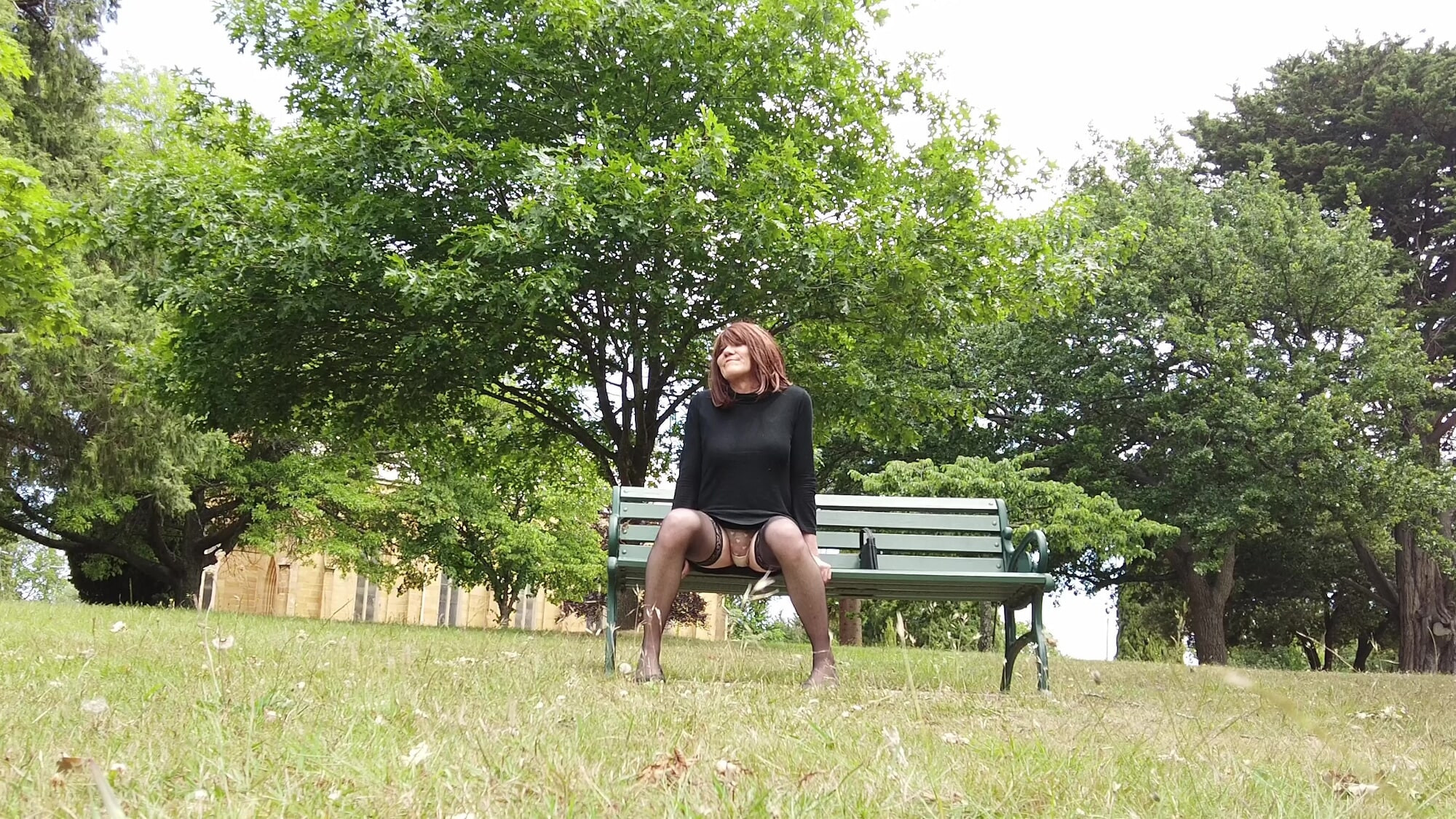 Crossdress Roadtrip - Park Bench