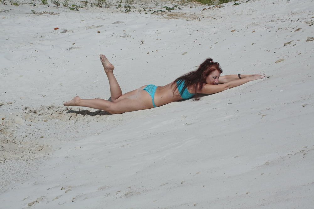 On White Sand in turquos bikini #51