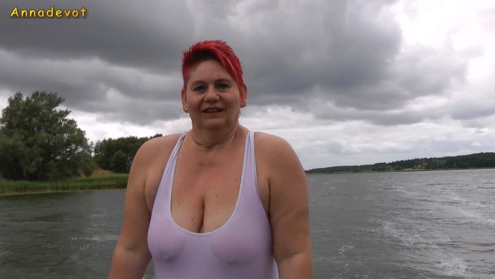 In WHITE SWIMSUIT in the lake #13