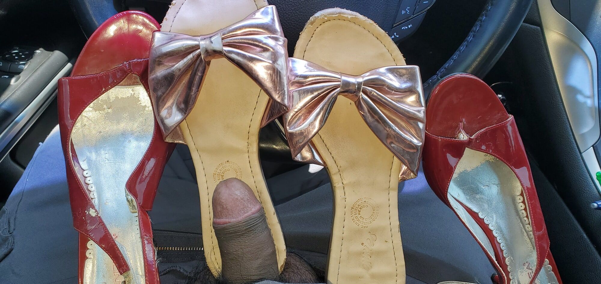 mechanic found 2 pair of heels 
