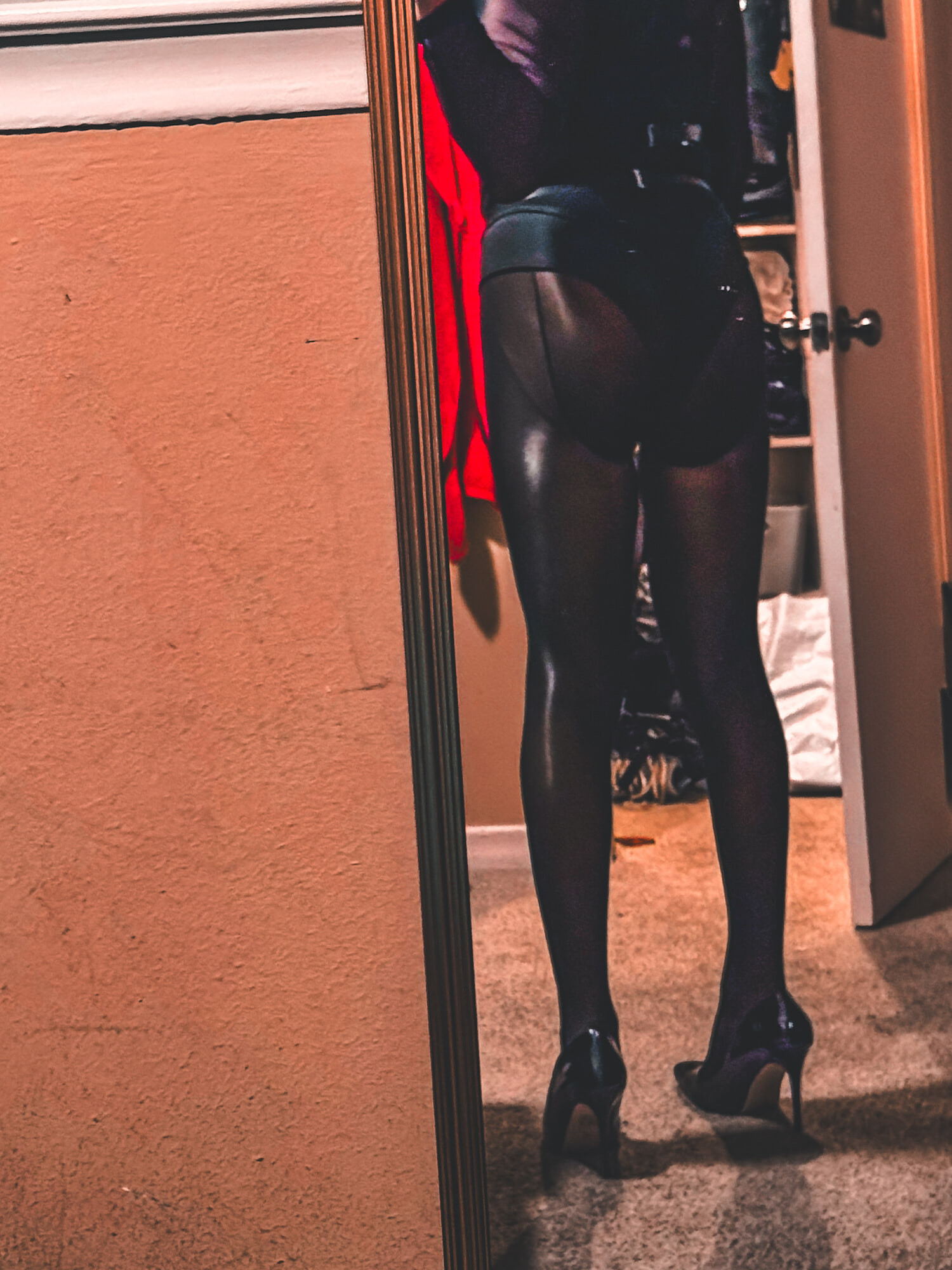 Crossdresser in BDSM outfit  #4