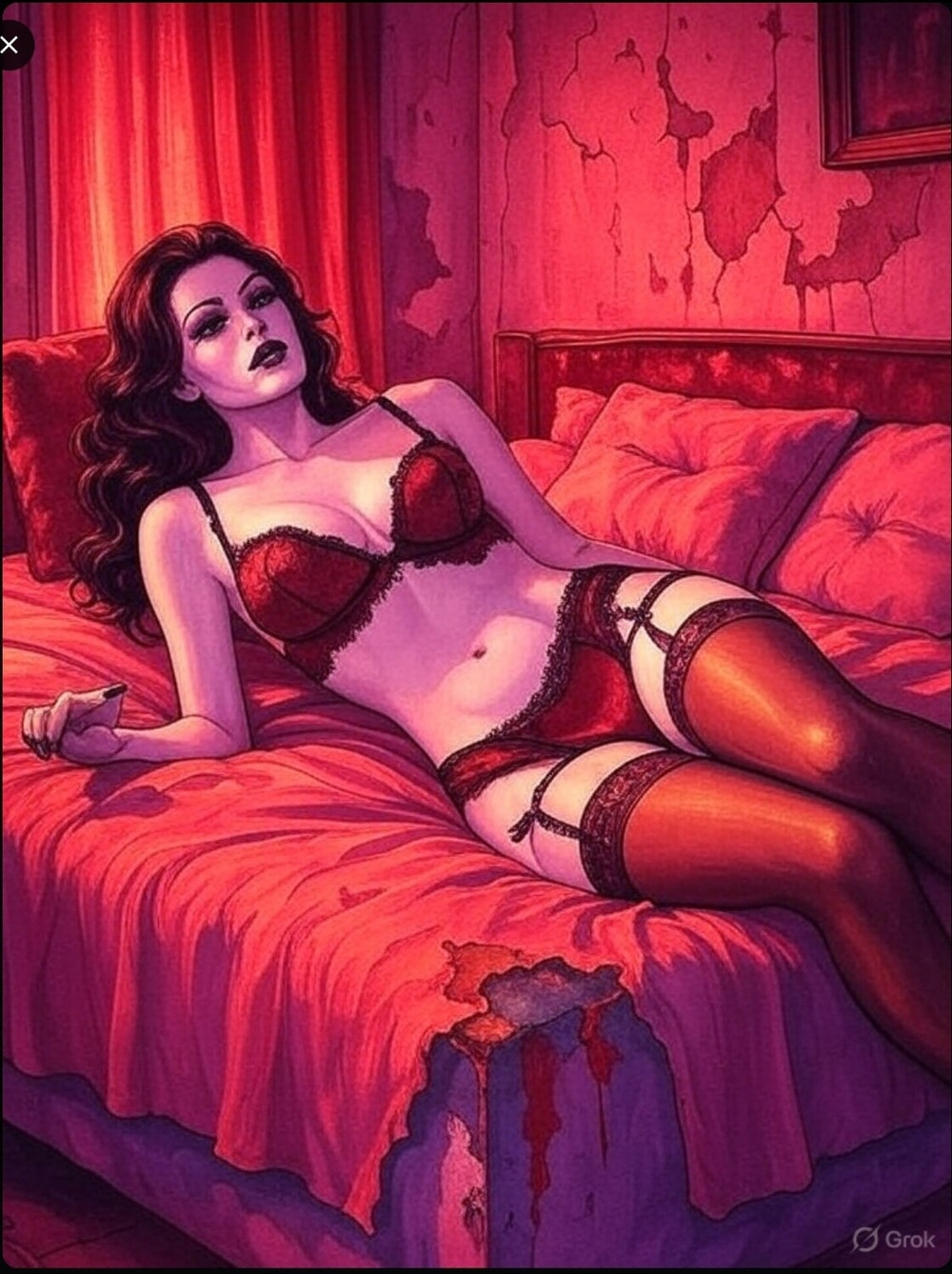 Pixwhores Experimental: Red Neons  #19