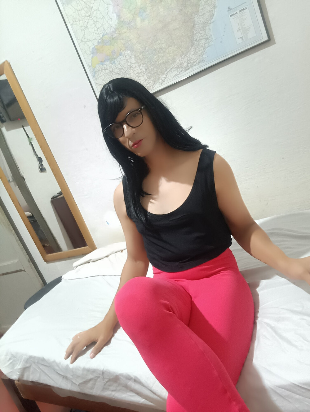 Sakura Nakamura Costume legs Red Gym #34