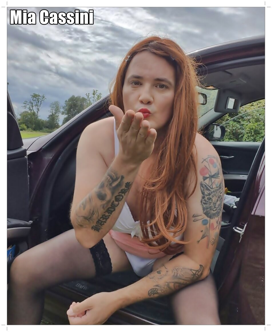 Posing on Car with Miniskirt #10
