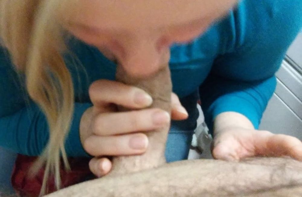 Blowjob, handjob and cum on tits #5