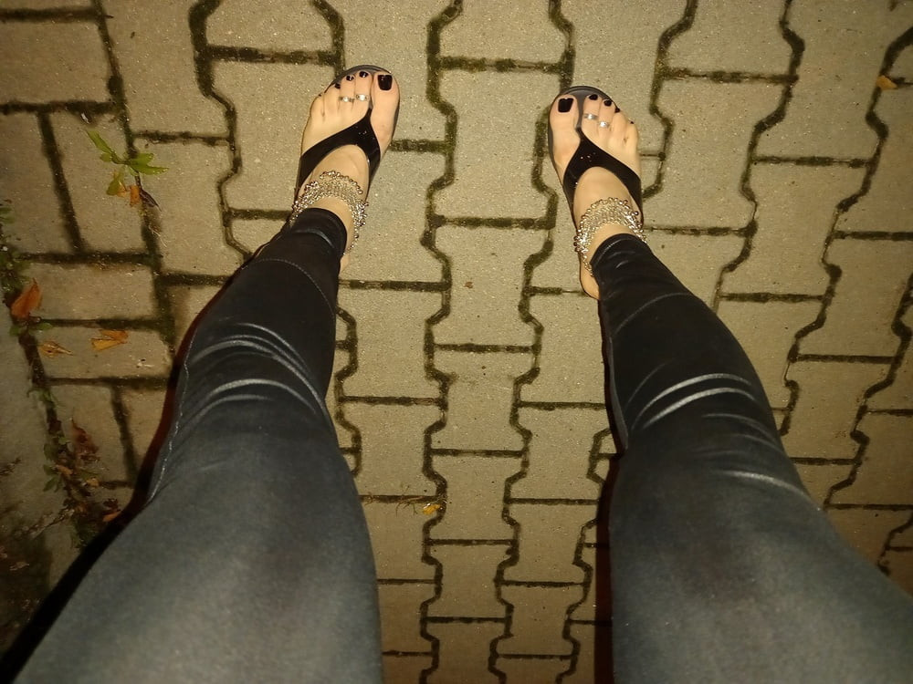 sexy feet and latex flip flops #2