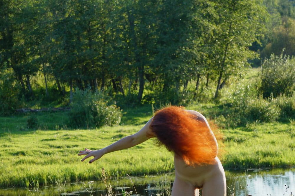 Flame Hair naked upon river #19