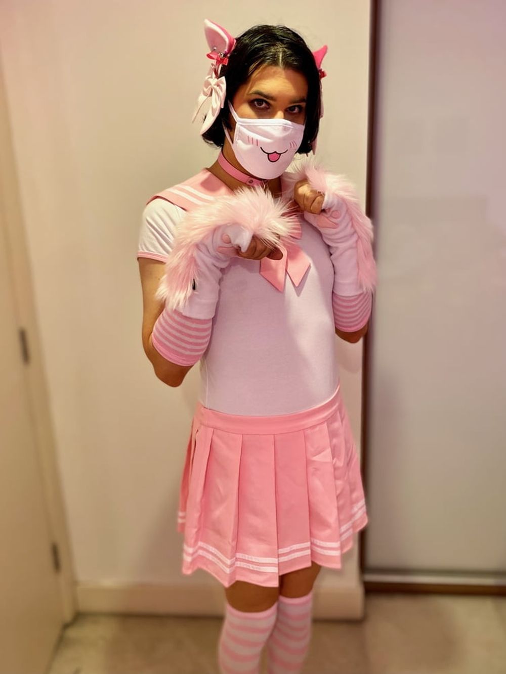 Pink Seifuku Catgirl