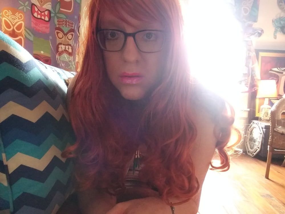 Redhead shemale trans masturbation cum cock  #43