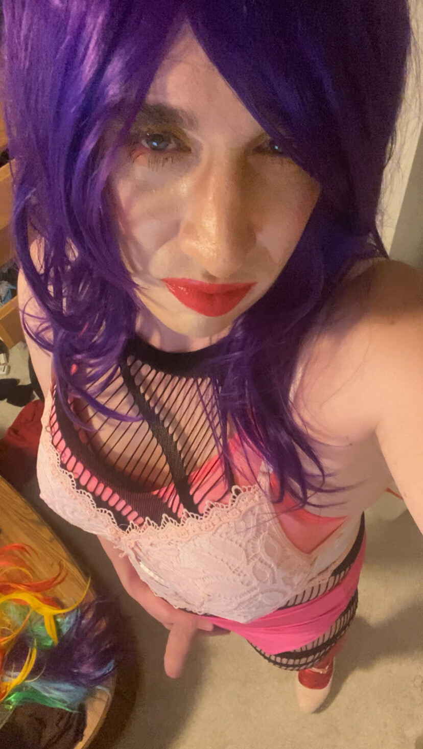 Colourful crossdresser sissy #9