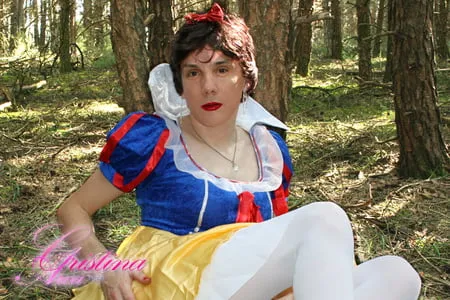 the sissy bitch snow white exposed in the enchantred forest         