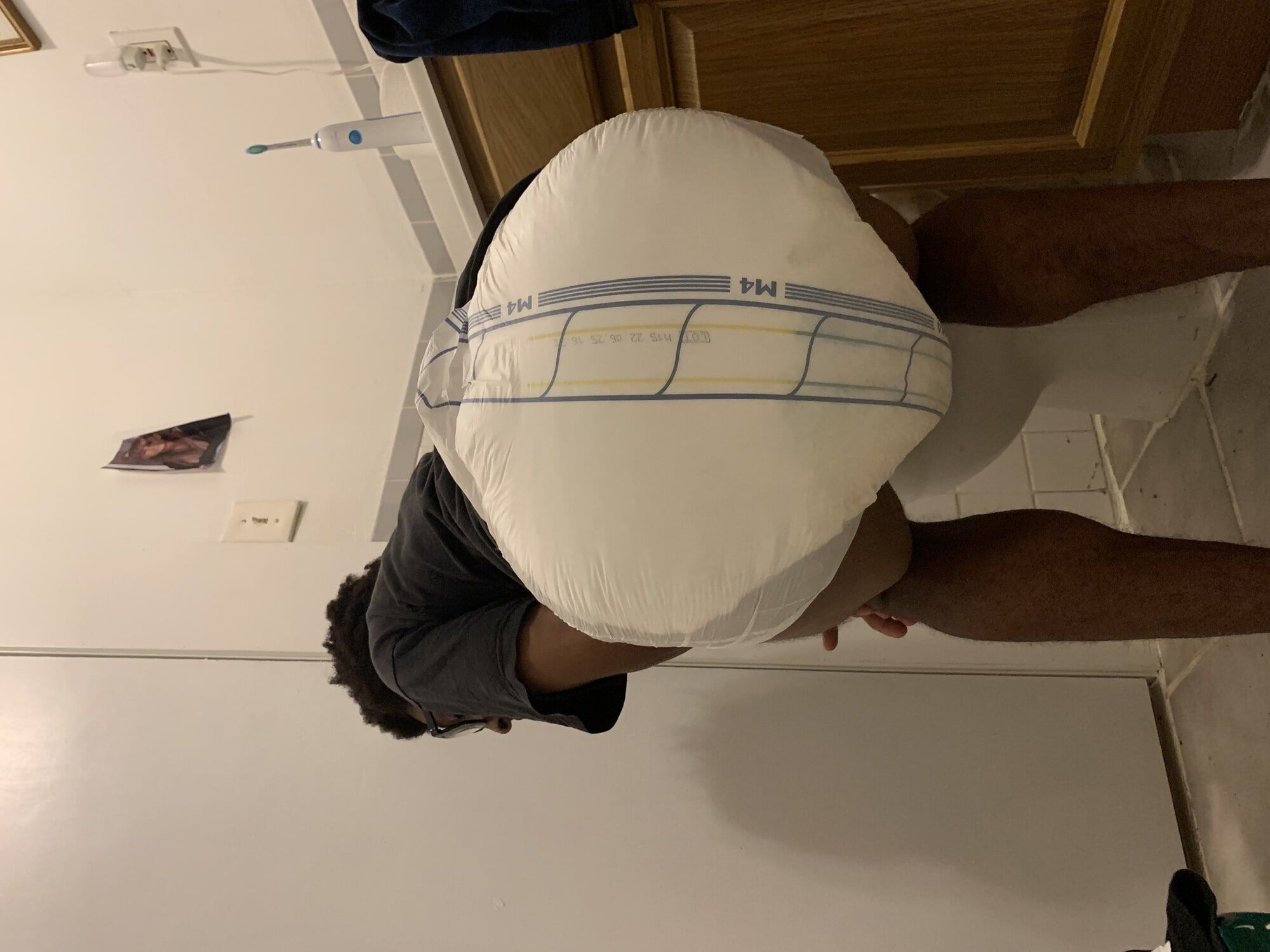 Black boy in diaper
