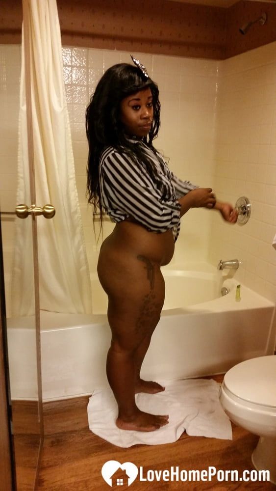 Black honey gets recorded as she showers #36