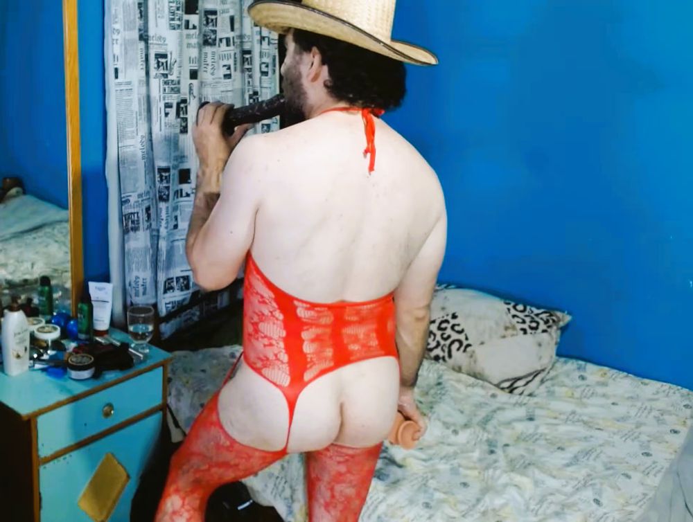 mexican bearded guy in lingerie #12