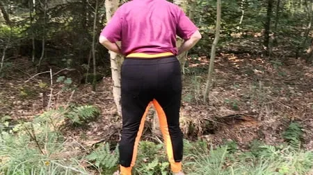 naked tits and ass whipping in woods         