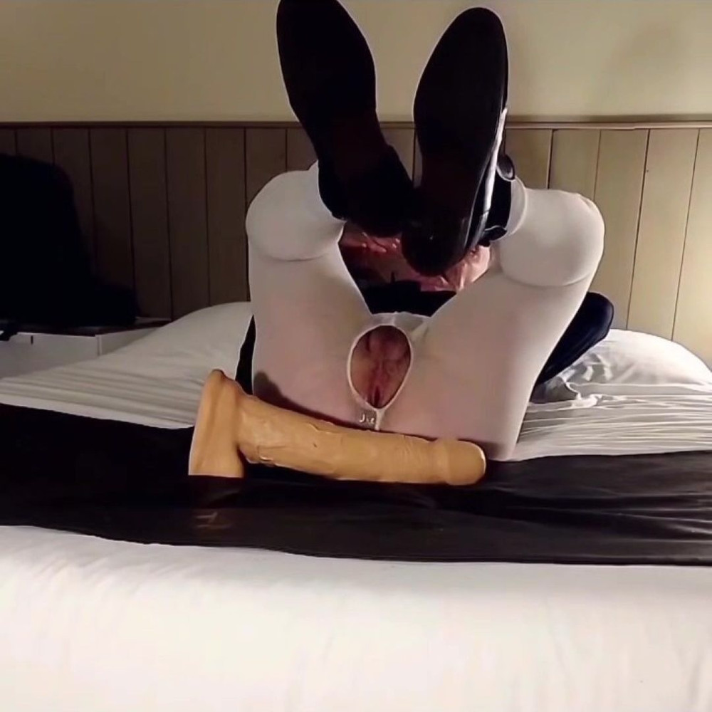 Best Moments - Open White Pantyhose and Dildo Riding #37