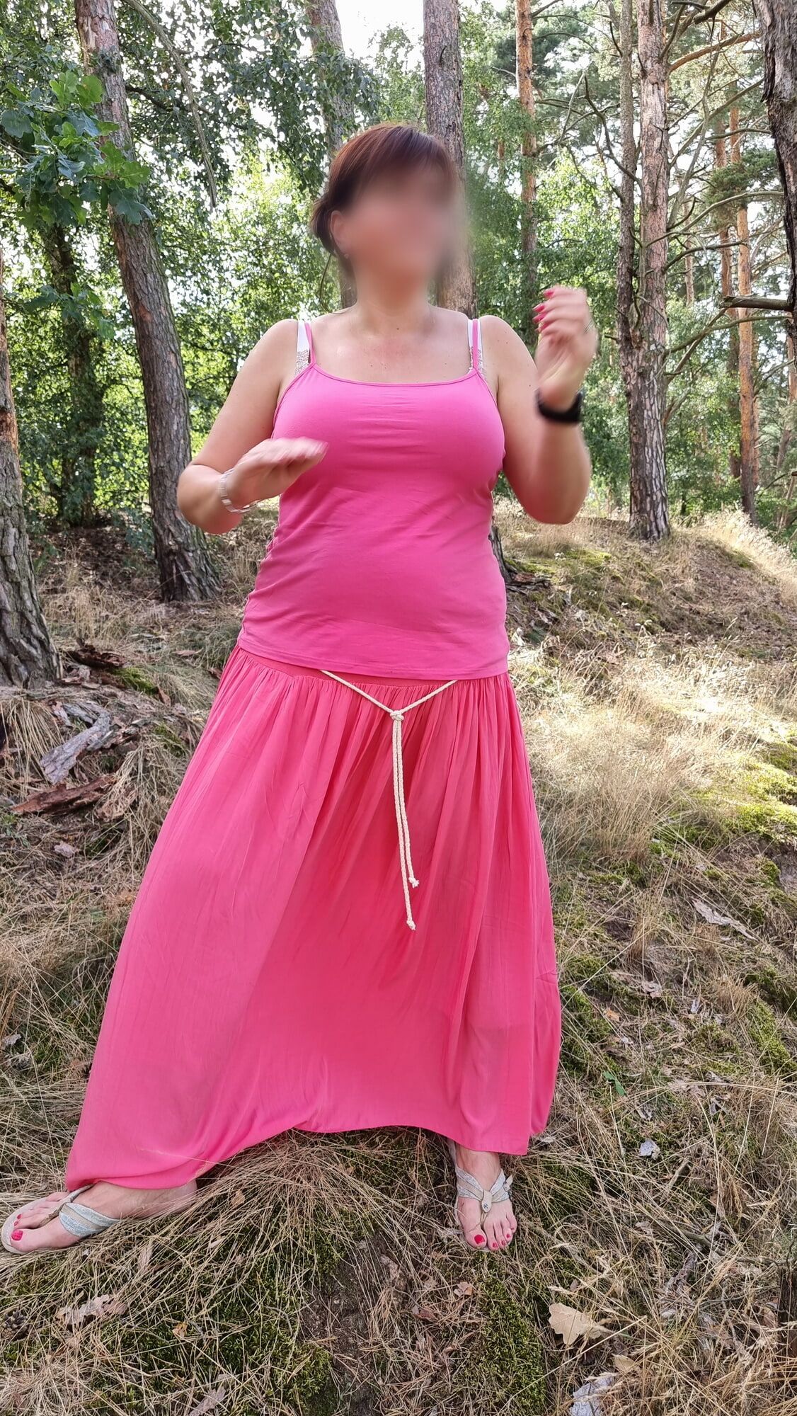 busty milf showing off in nature #2