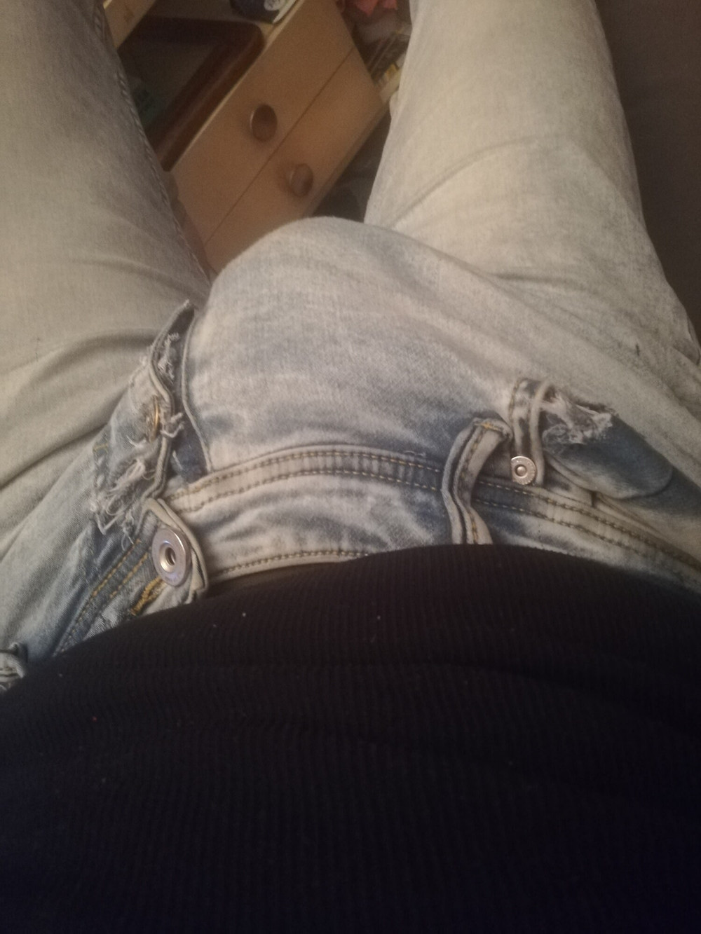 Showing off my horny bulging jeans #38