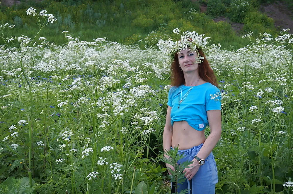 My Wife in White Flowers (near Moscow) #25